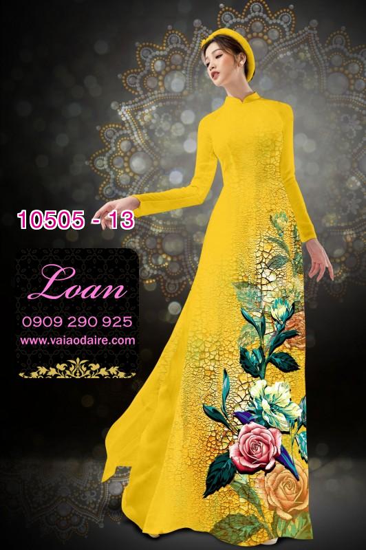 Vải áo dài hoa 3D