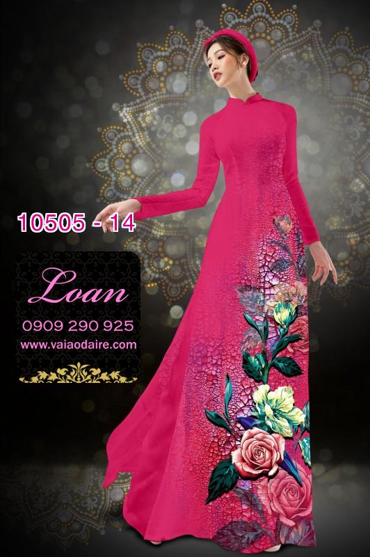 Vải áo dài hoa 3D