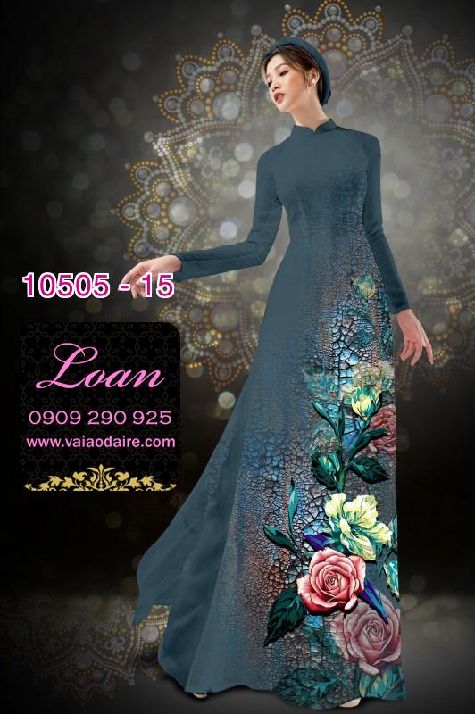 Vải áo dài hoa 3D