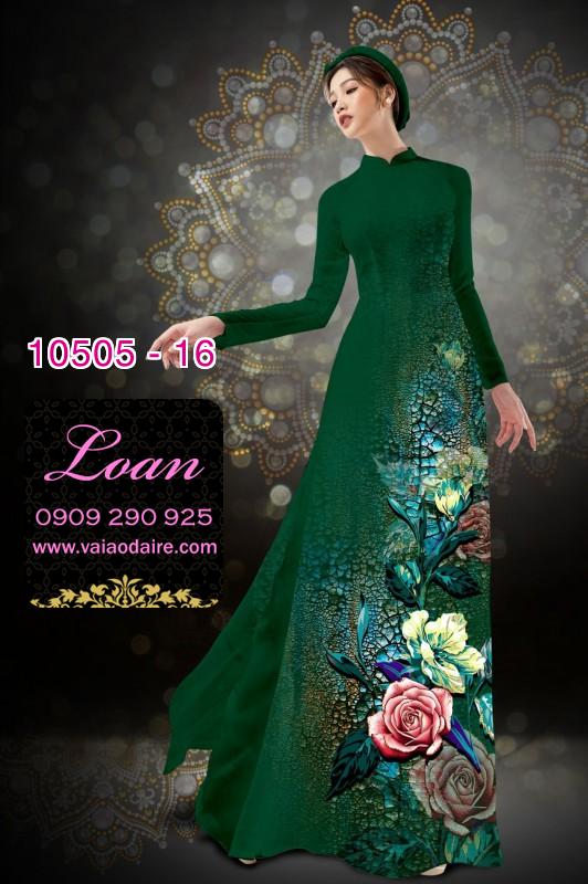 Vải áo dài hoa 3D