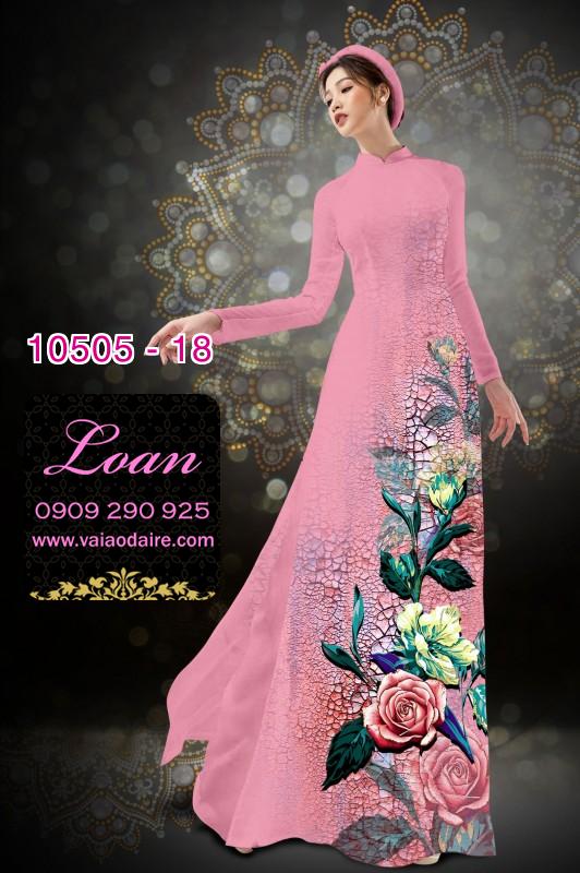 Vải áo dài hoa 3D