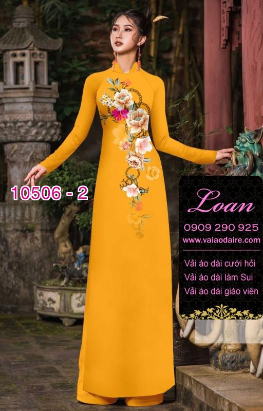 Vải áo dài hoa 3D