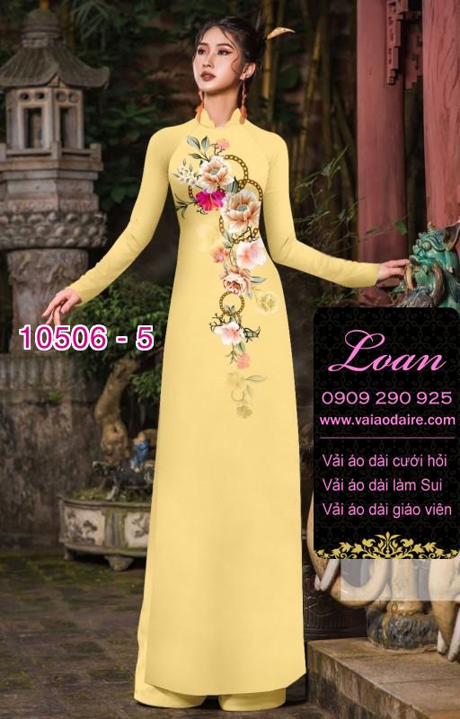 Vải áo dài hoa 3D