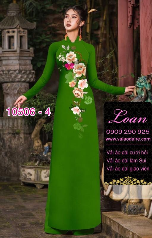 Vải áo dài hoa 3D