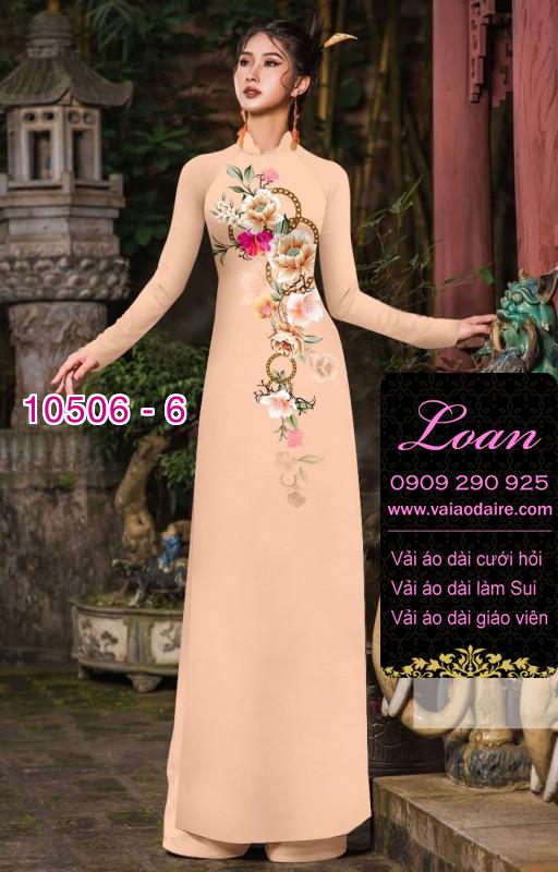Vải áo dài hoa 3D
