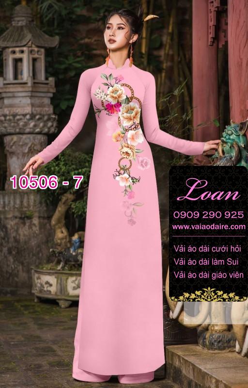 Vải áo dài hoa 3D