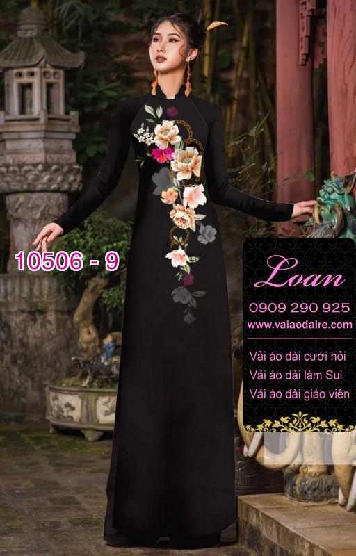 Vải áo dài hoa 3D