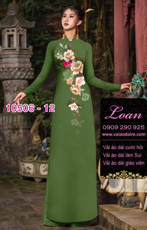 Vải áo dài hoa 3D