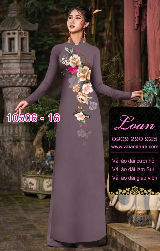 Vải áo dài hoa 3D