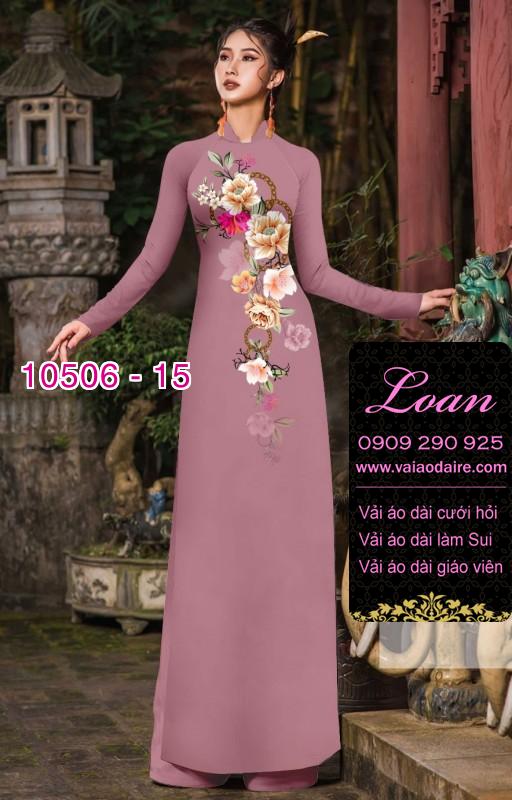 Vải áo dài hoa 3D
