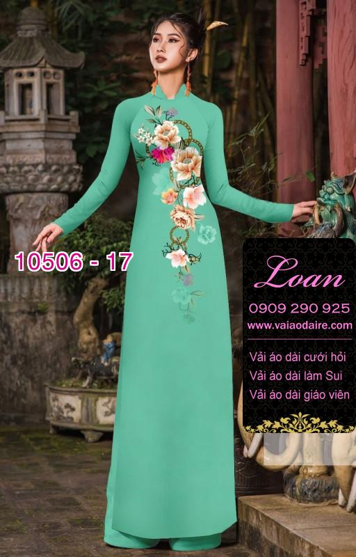 Vải áo dài hoa 3D