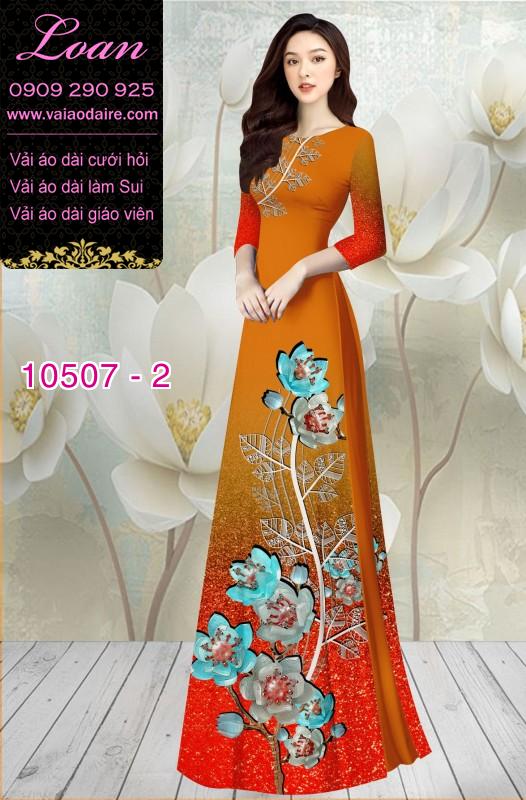 Vải áo dài hoa 3D