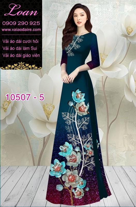 Vải áo dài hoa 3D