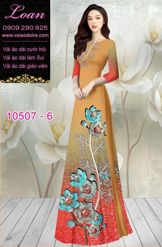 Vải áo dài hoa 3D
