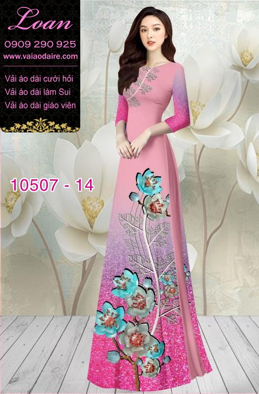 Vải áo dài hoa 3D