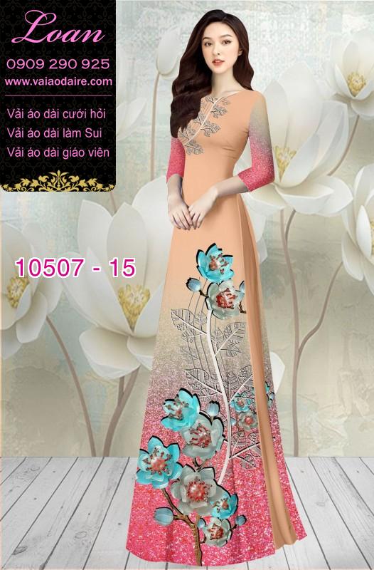 Vải áo dài hoa 3D