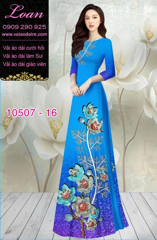 Vải áo dài hoa 3D