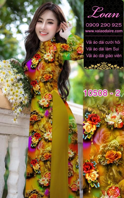 Vải áo dài hoa 3D