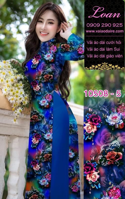 Vải áo dài hoa 3D