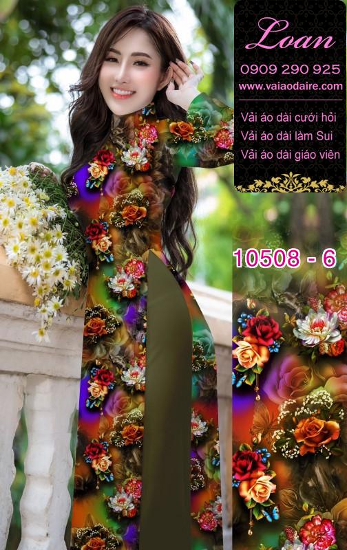 Vải áo dài hoa 3D