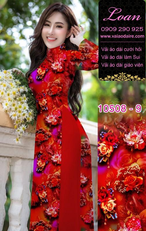 Vải áo dài hoa 3D