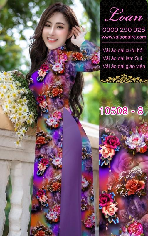 Vải áo dài hoa 3D