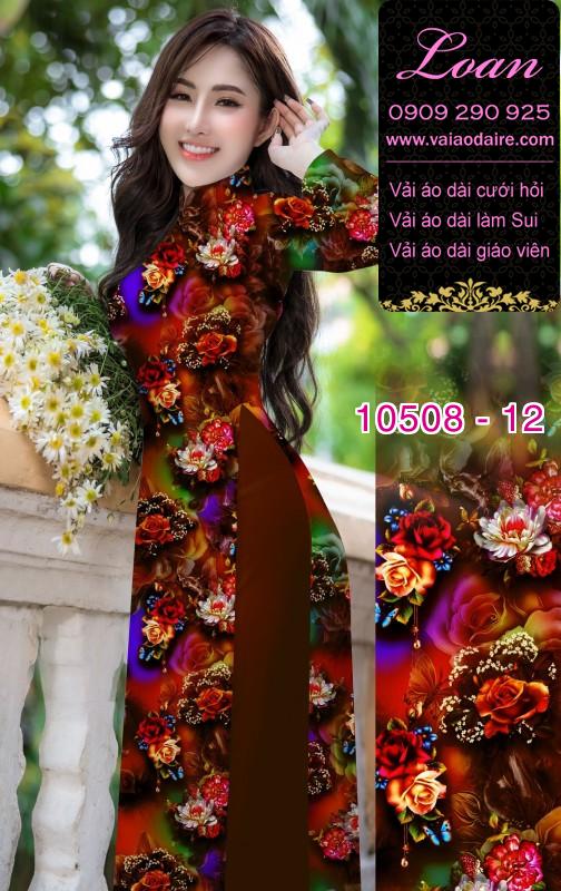 Vải áo dài hoa 3D