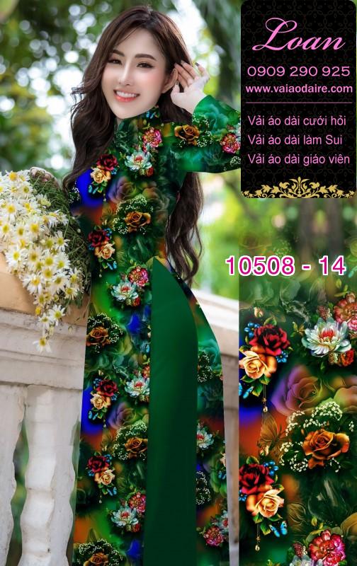Vải áo dài hoa 3D