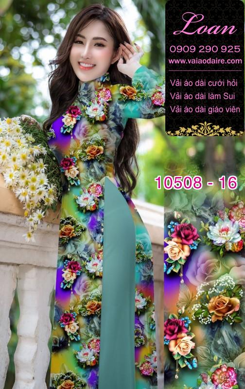 Vải áo dài hoa 3D
