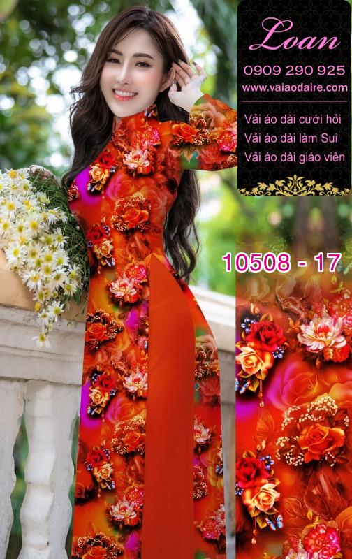 Vải áo dài hoa 3D