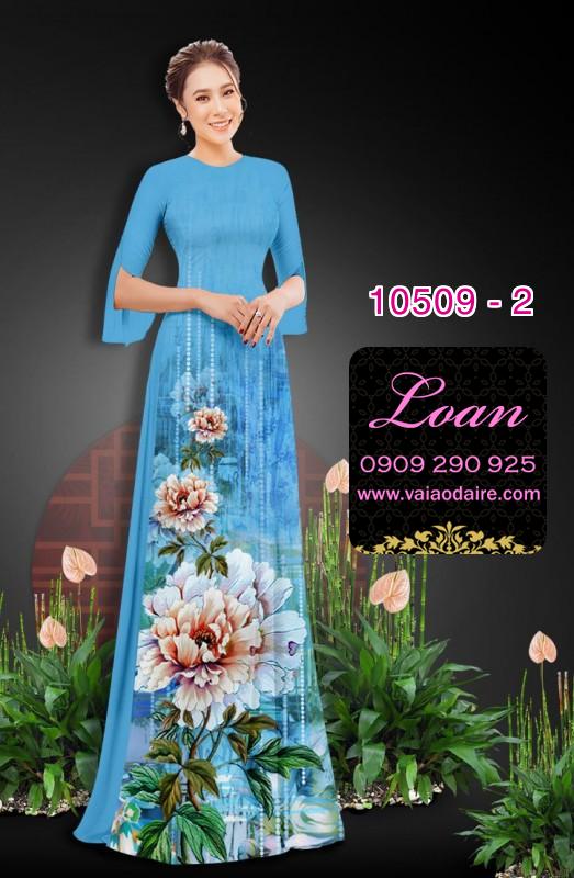 Vải áo dài hoa 3D