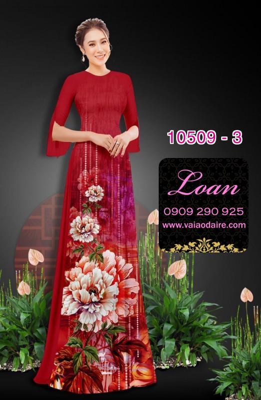 Vải áo dài hoa 3D
