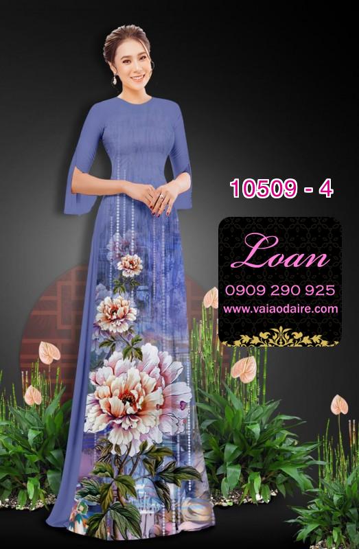 Vải áo dài hoa 3D