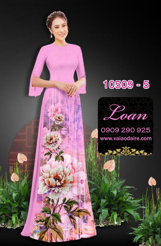 Vải áo dài hoa 3D