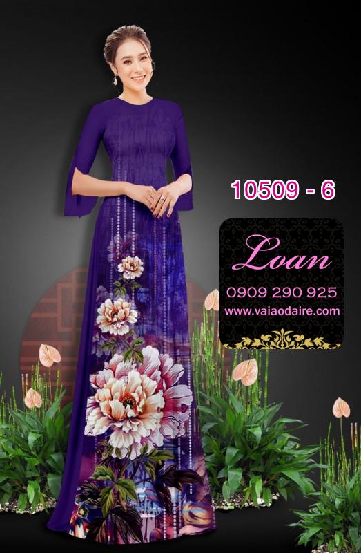 Vải áo dài hoa 3D