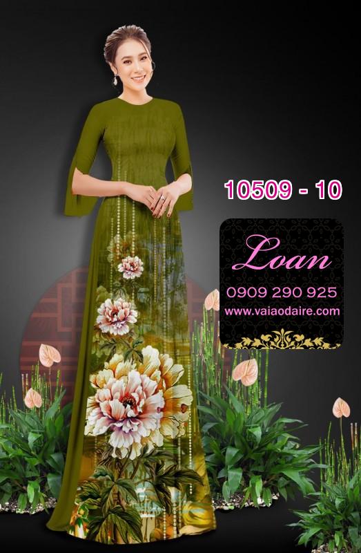 Vải áo dài hoa 3D