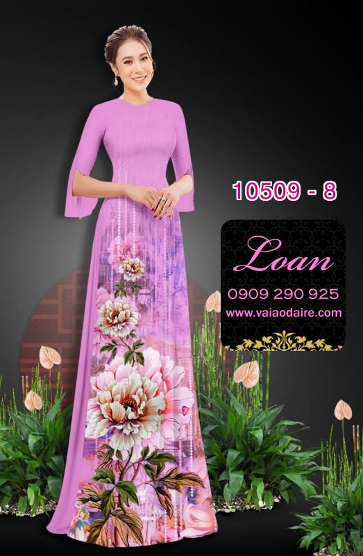 Vải áo dài hoa 3D