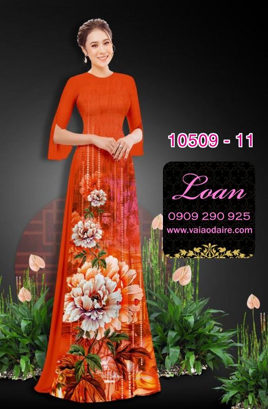 Vải áo dài hoa 3D