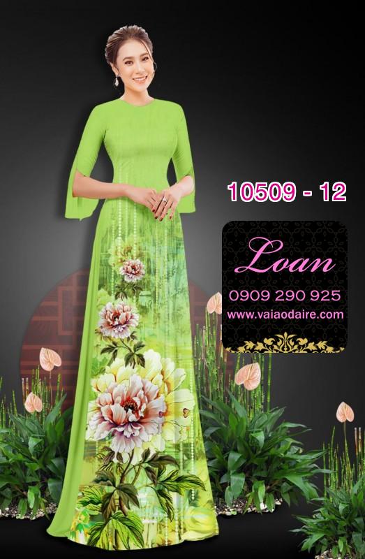 Vải áo dài hoa 3D