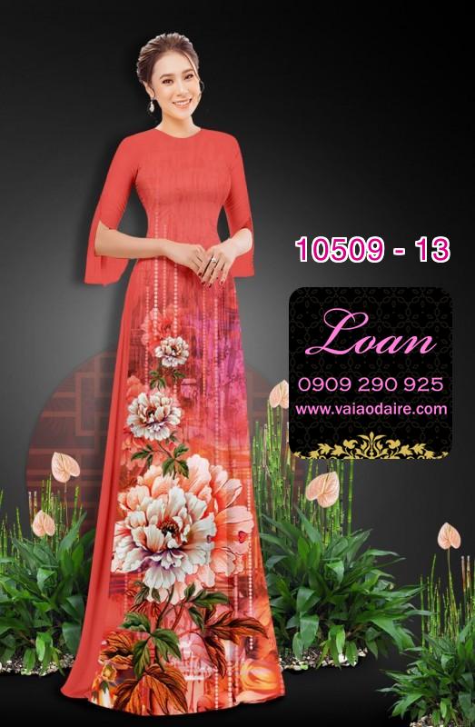 Vải áo dài hoa 3D