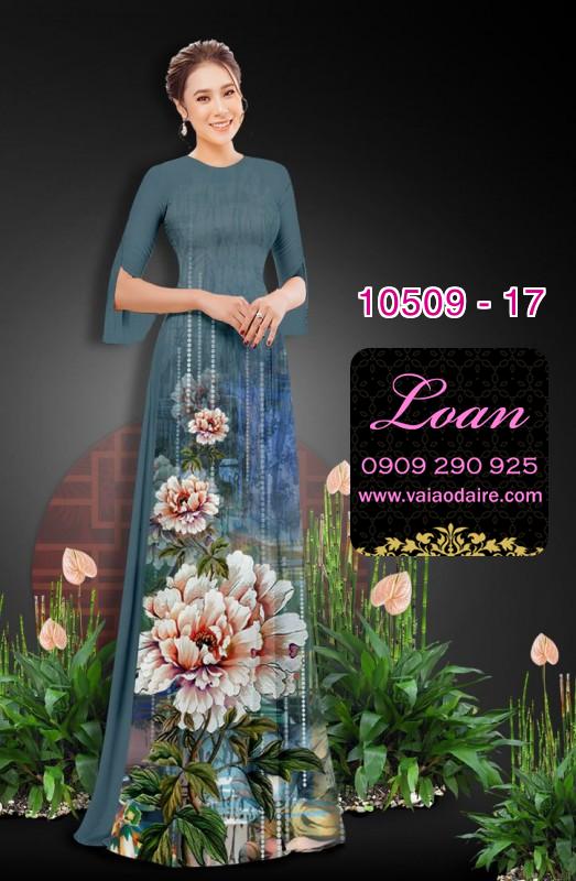 Vải áo dài hoa 3D