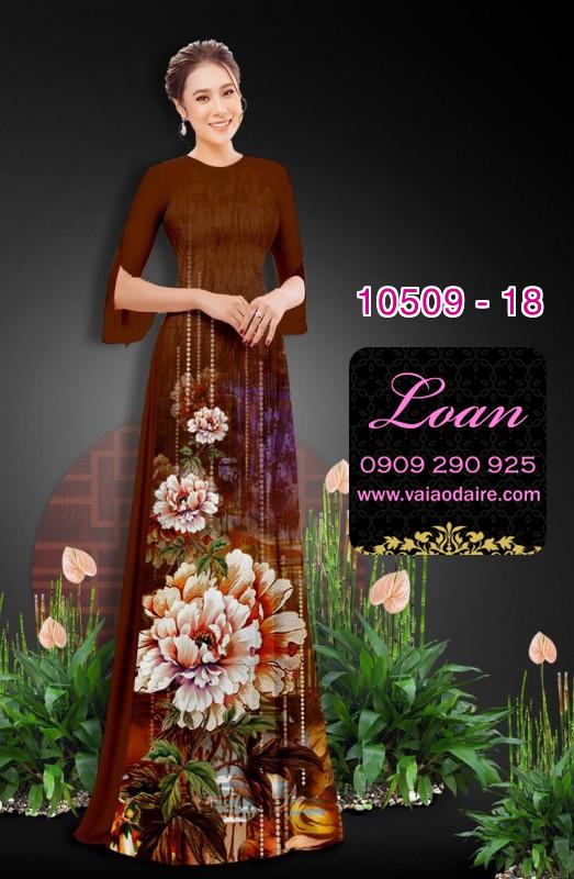 Vải áo dài hoa 3D