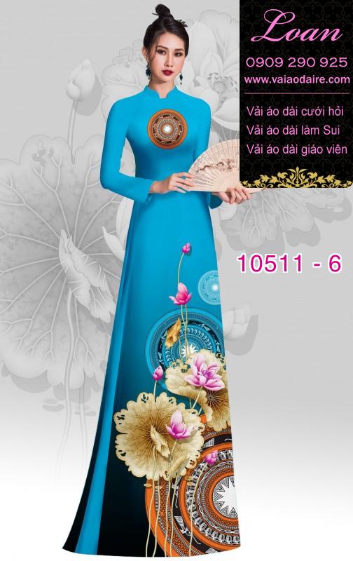 Vải áo dài hoa 3D
