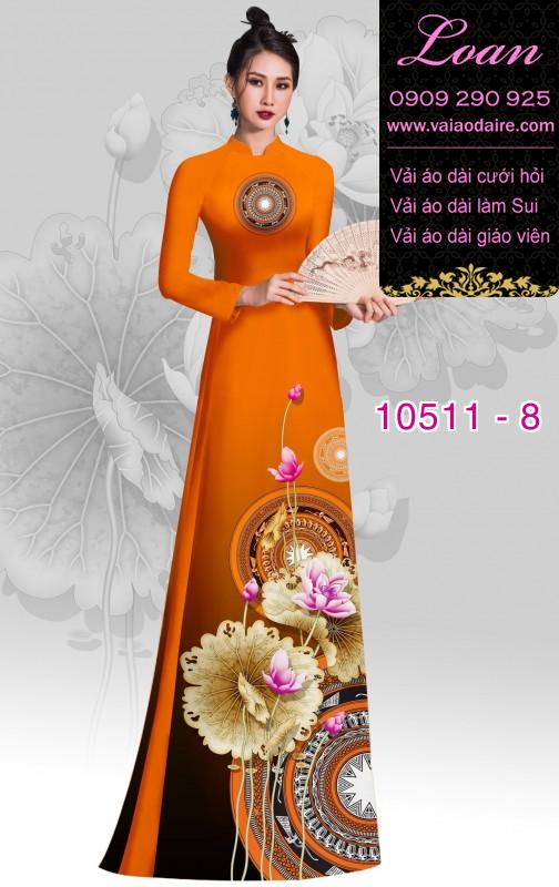 Vải áo dài hoa 3D
