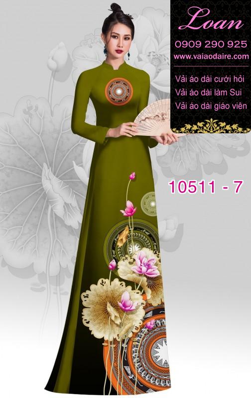 Vải áo dài hoa 3D
