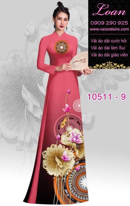Vải áo dài hoa 3D