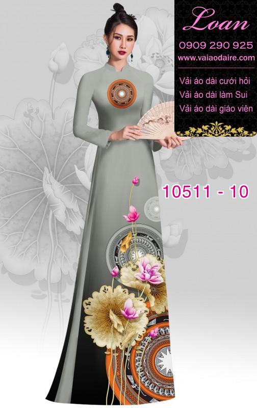 Vải áo dài hoa 3D