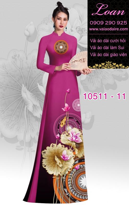 Vải áo dài hoa 3D