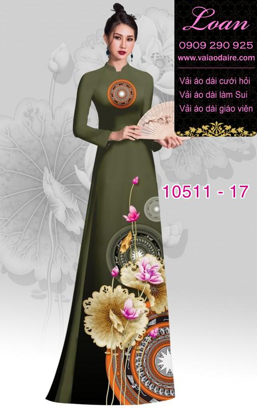Vải áo dài hoa 3D