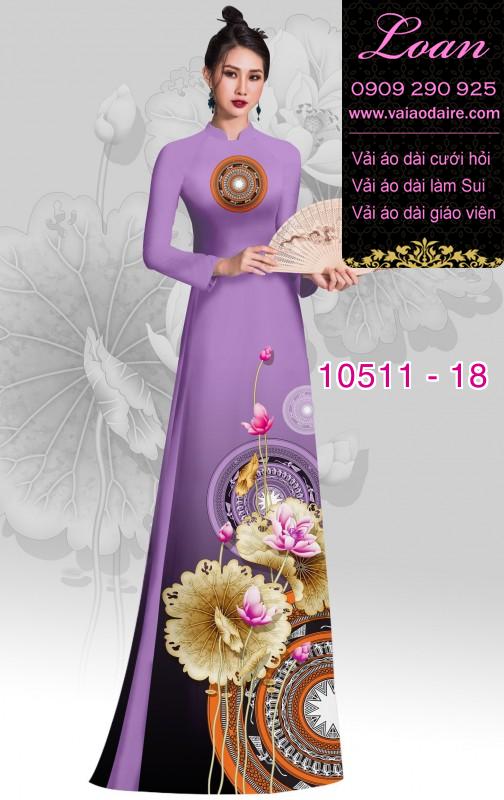Vải áo dài hoa 3D